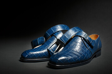 crocodile pair of shoes with belt - Powered by Adobe