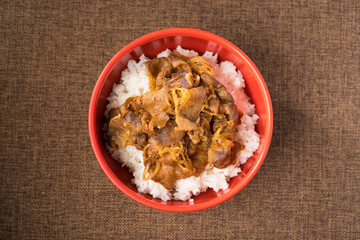 Classic Japanese Fast Food Fatty Beef Rice