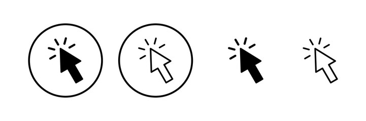 Click icon vector illustration. pointer arrow sign and symbol. cursor icon