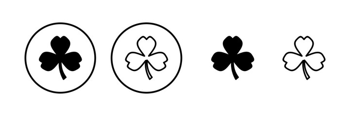 Clover icon vector illustration. clover sign and symbol. four leaf clover icon.