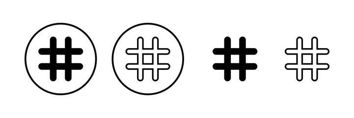 Hashtag icon vector illustration. hashtag sign and symbol