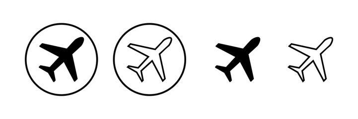 Plane icon vector illustration. Airplane sign and symbol. Flight transport symbol. Travel sign. aeroplane