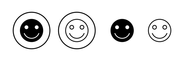 smile icon vector illustration. smile emoticon icon. feedback sign and symbol