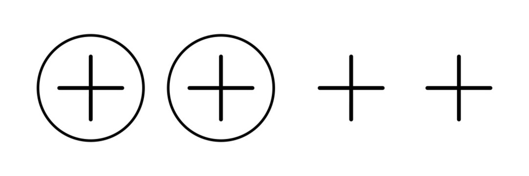 Plus Icon vector illustration. Add plus sign and symbol