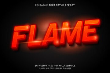 Flame 3D text effect - Editable text effect