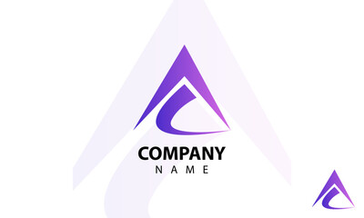 Initial Letter A and C Logo Design Template.