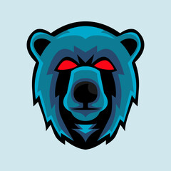 Illustration vector of bear head mascot good for team or club logo design template