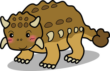 Obraz na płótnie Canvas dinosaur animal cartoon doodle kawaii anime coloring page cute illustration drawing clip art character chibi manga comic