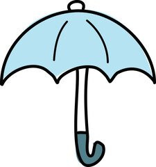 black umbrella isolated on white