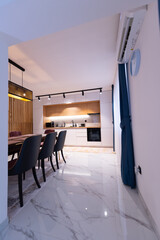 Modern luxury home interior, trendy modern design of house