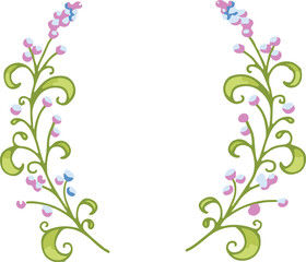 floral frame with flowers