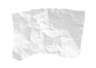 Piece of crumpled paper isolated on white. Space for text