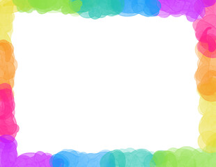 Vibrant rainbow decorative border. 