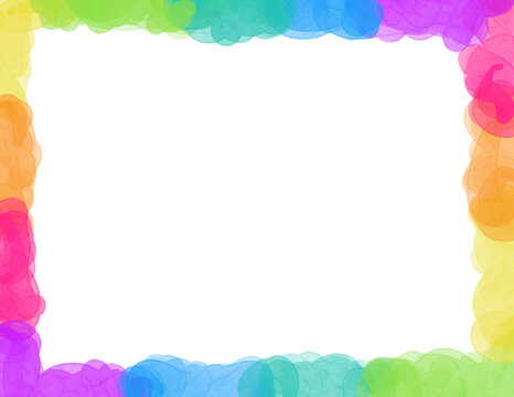 Vibrant rainbow decorative border. 