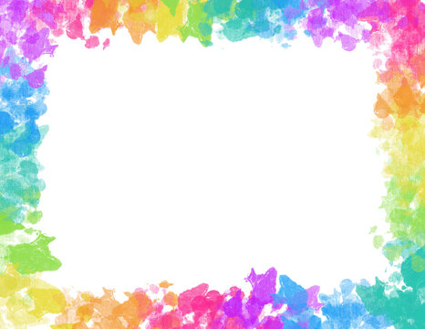 Vibrant rainbow decorative border. 