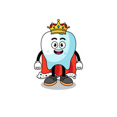 Mascot Illustration of tooth king