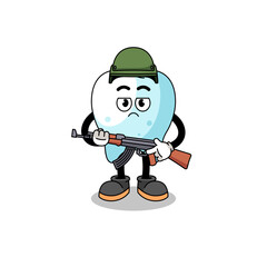 Cartoon of tooth soldier