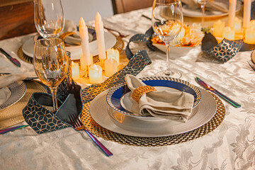 table setting for a dinner