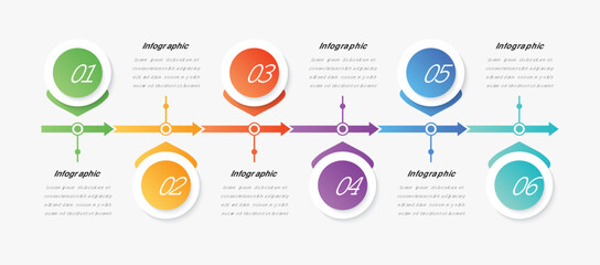Vector infographic template for business with icons and numbers. Simple and modern step infographics.
