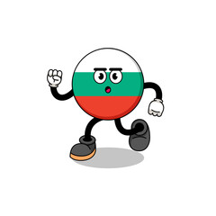 Fototapeta premium running bulgaria flag mascot illustration