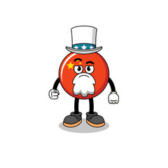 Illustration of china flag cartoon with i want you gesture