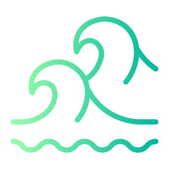 Obraz premium wave gradient icon