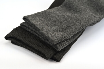 ブラックとグレーの靴下が2足