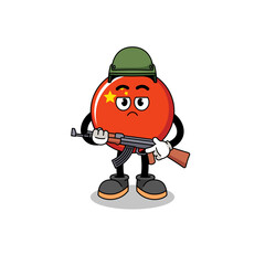 Cartoon of china flag soldier