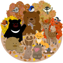 日本の森の動物たち