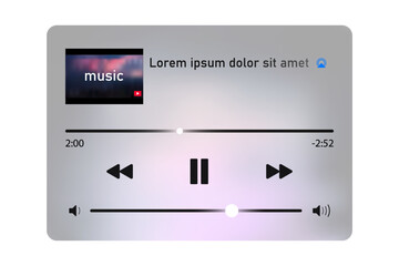 music player, music player template, Music Player app design, screen vector illustration.
