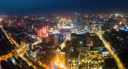 Fototapeta na wymiar Aerial photography of urban modern architectural landscape in Xuzhou, China