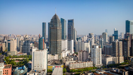 Fototapeta na wymiar Aerial photography of Chinese modern urban architectural landscape skyline