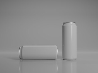 3d white can for creating mockup