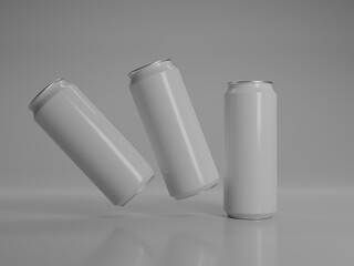 3d white can for creating mockup
