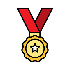 Medal icon vector symbol design templates