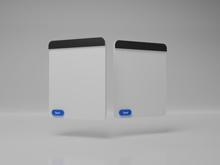 3d rendered email template 