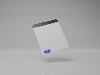 3d rendered email template 