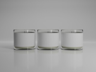 Clear glass votive candle