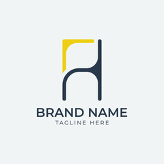 creative letter FH logo design template