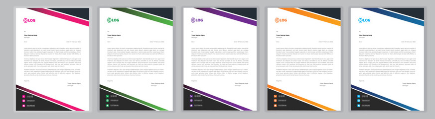 New Corporate And Creative Professional Business Elegant,Modern letterhead template design in minimalist style a4