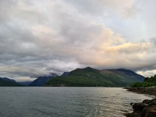 clouds over the fjord