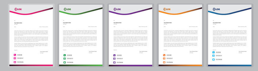 Professional Letterhead Template Set corporate modern letterhead design template with creative modern letter head design template for your project. letterhead, letter head, Business letterhead design	