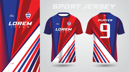 blue red shirt sport jersey design