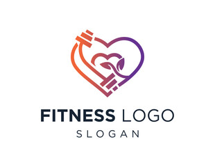 Logo about Fitness on a white background. created using the CorelDraw application.