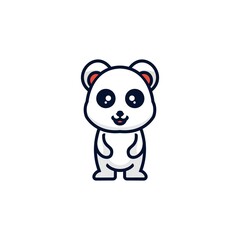 cute panda illustration design vector 
