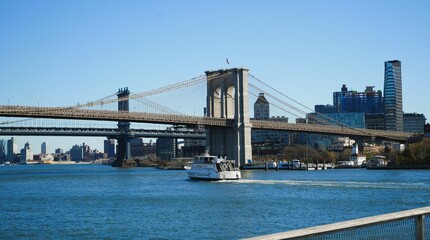 city bridge and city skyline