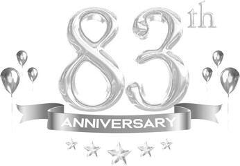 83th year anniversary silver 