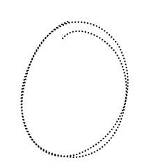 Handdrawn oval doodle scribble