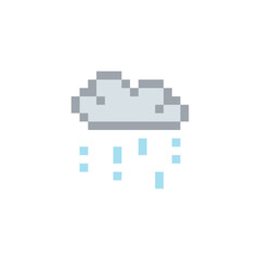 Rain cloud, pixel art object