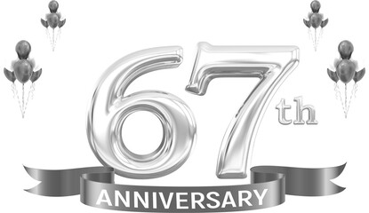 67th anniversary silver 3d